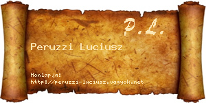 Peruzzi Luciusz névjegykártya